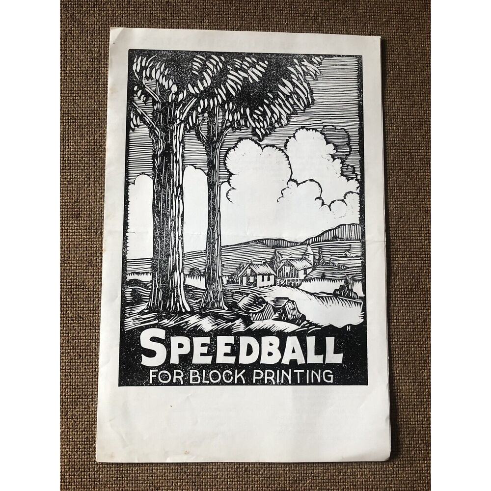 Vintage Speedball For Block Printing Product Pamphlet With Prices Art Supplies